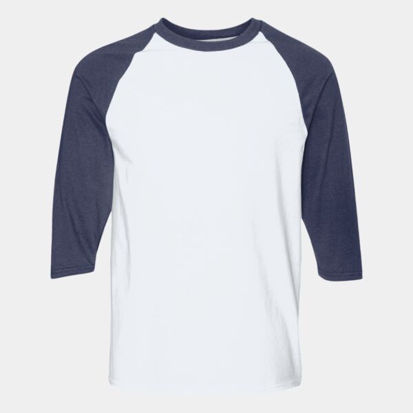 Unisex Heavy Cotton™ Raglan Three-Quarter Sleeve T-Shirt Thumbnail