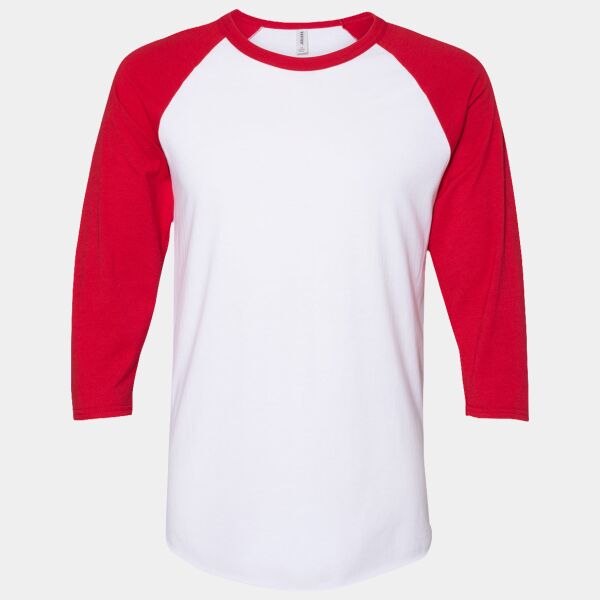 Premium Blend Ringspun Three-Quarter Sleeve Raglan Baseball T-Shirt Thumbnail
