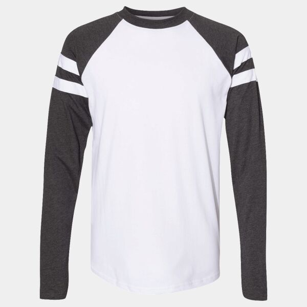 Unisex Fine Jersey Mash Up Long Sleeve Tee Thumbnail