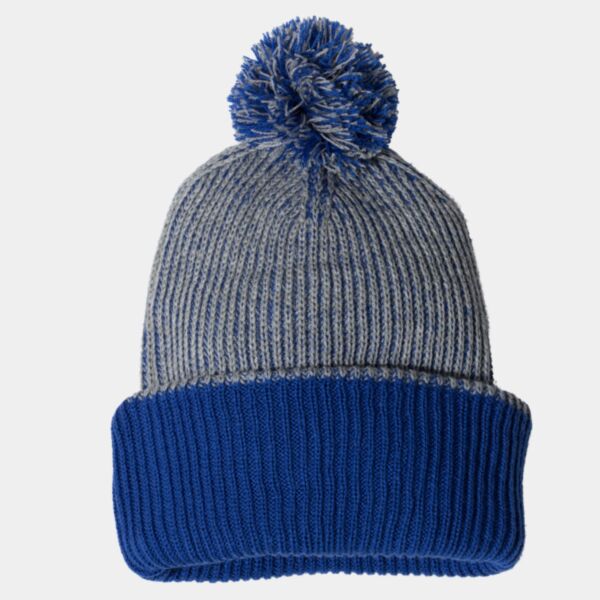 12" Speckled Pom-Pom Cuffed Beanie Thumbnail