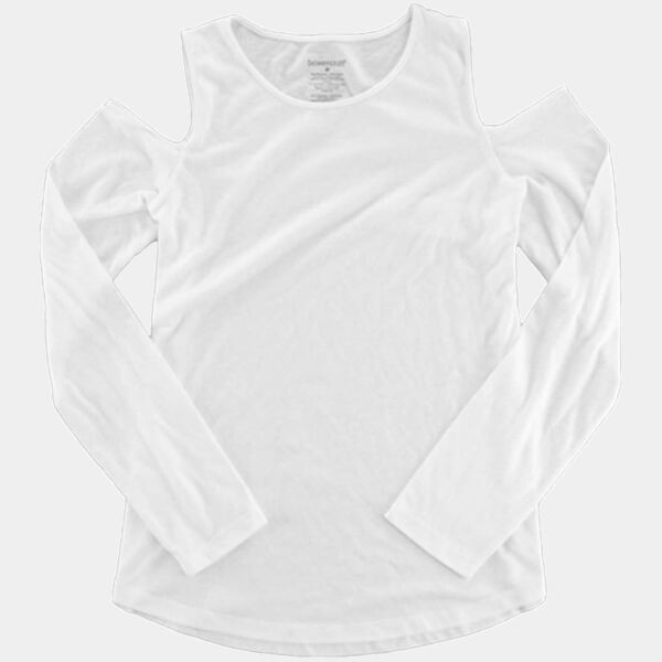 Women's Cold Shoulder Long Sleeve T-Shirt Thumbnail