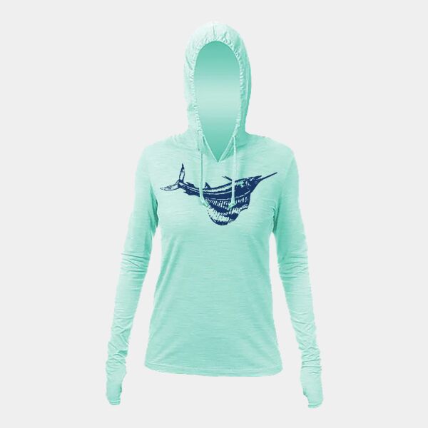 Female Custom Backs  Anetik Pro Tech Hooded Long Sleeve T-Shirt Thumbnail