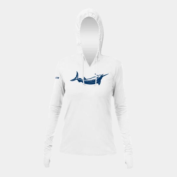 Female Custom Backs Anetik Pro Tech Hooded Long Sleeve T-Shirt Thumbnail