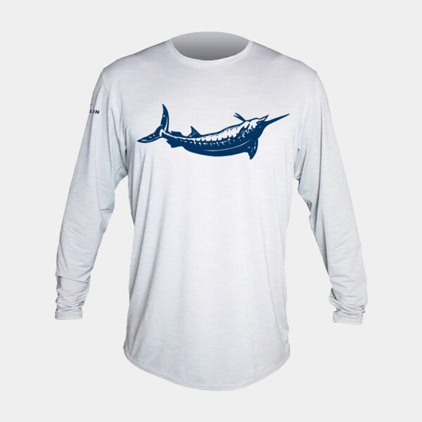 Blue Marlin Custom Back Anetik Pro Tech Long Sleeve T-Shirt Thumbnail